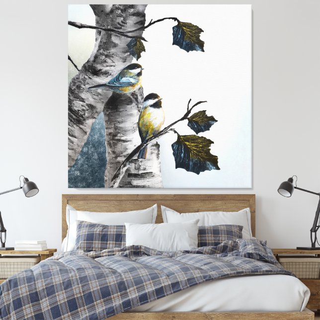 Toile Mésanges [modèle 2] 40" x 40" (Insitu(Chambre))