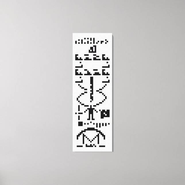 Toile Message binaire Arecibo 1974 (Recto)
