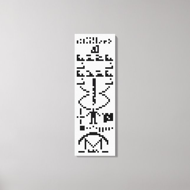 Toile Message binaire d'Arecibo 1974 (Recto)