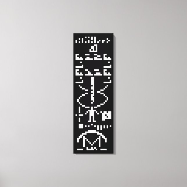 Toile Message binaire d'Arecibo 1974 (Recto)