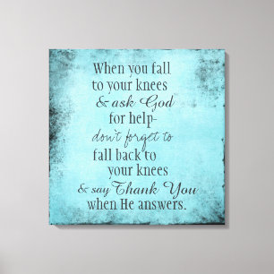Toile Message de citation chrétienne inspirant