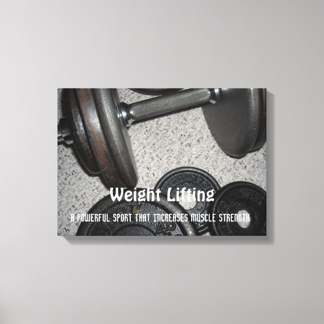 Toile Message de motivation pour la musculation (Recto)