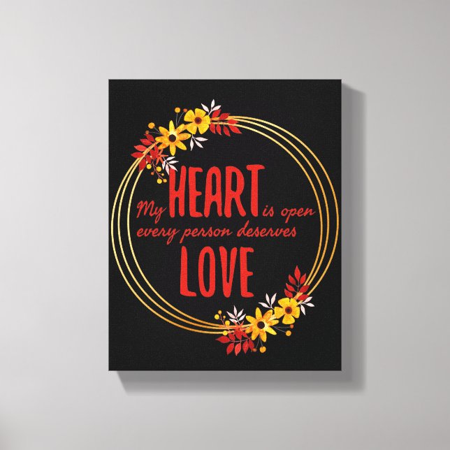 Toile message positif pour l'amour de soi et le succès (Recto)
