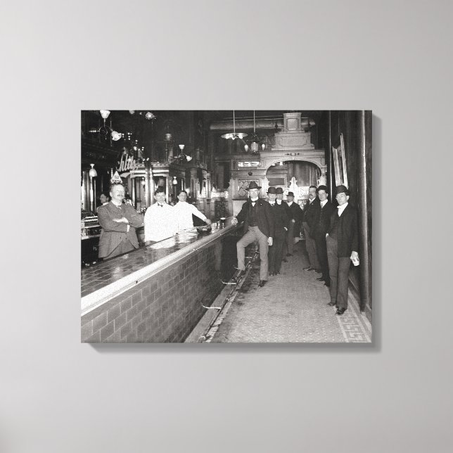 Toile Messieurs buvant au bar, 1910 (Recto)