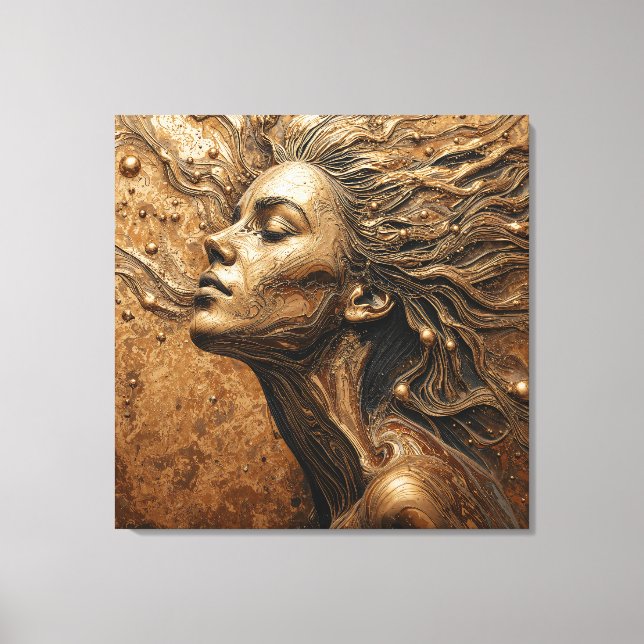 Toile « Métamorphose de la lumière » – Un portrait surré (Recto)