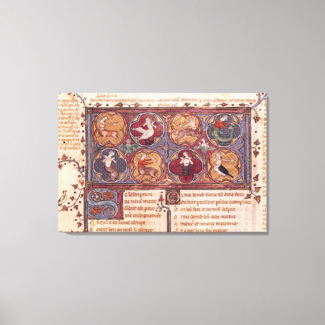 Toile Métamorphoses, d'Ovid Moralize (Recto)