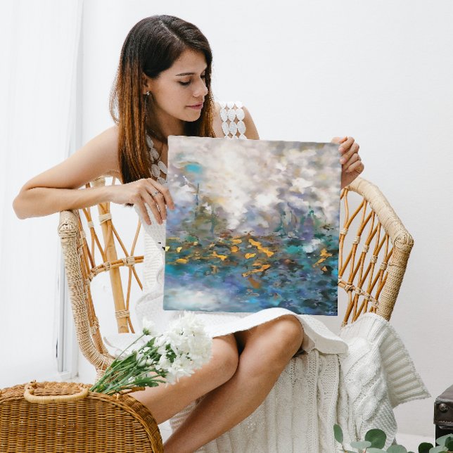 Toile Météo La Tempête Peinture D'Art Abstrait (Créateur téléchargé)