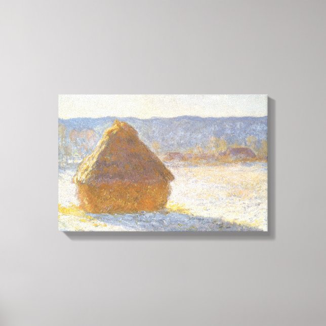 Toile Meule le matin, effet de neige de Claude Monet (Recto)