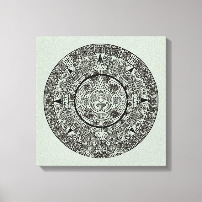 Toile Mexicaine Aztec Sun Stone Maya Calendrier 1 (Recto)