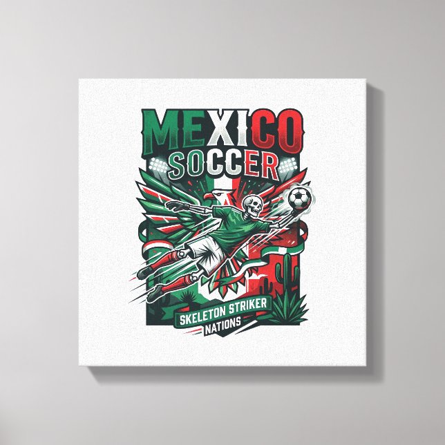 Toile Mexico Football Squelette Attaquant Nations Premiu (Recto)