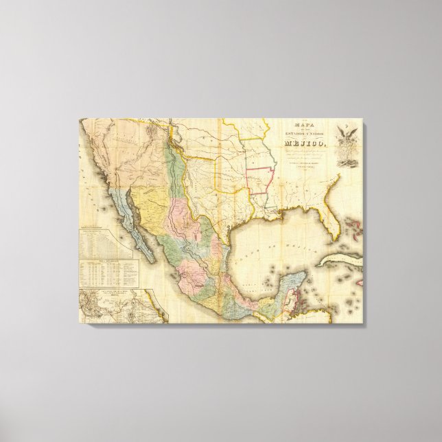 Toile Mexique et États-Unis (Recto)