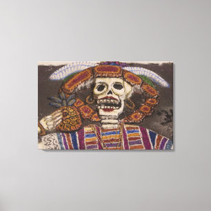 Toile Mexique, Oaxaca. Tapisserie de sable (tapete de ar