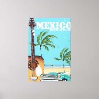 Toile Mexique - Voyage par avion affiche Voyage