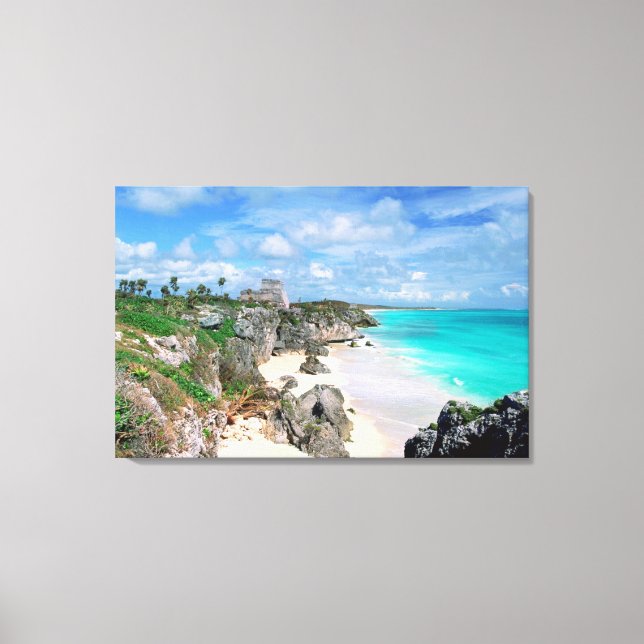 Toile Mexique, Yucatan, Péninsule, Ruines De Tulum, Maya (Recto)
