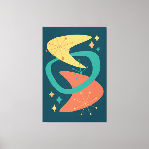 Toile Mi-siècle Âge atomique 7 Charbon