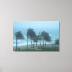 Toile Miami Beach, Floride, vents d'ouragan fouettant