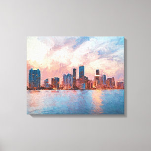Toile Miami Skyline