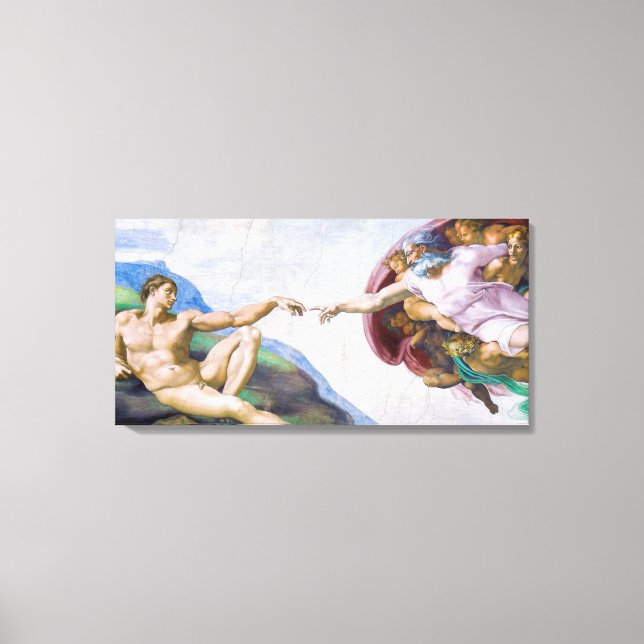 Toile Michel-Ange - Création d'Adam isolée (Recto)