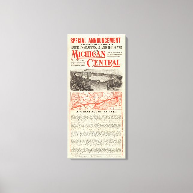 Toile Michigan Central Railroad (Recto)