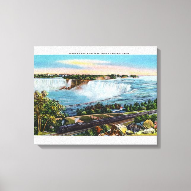 Toile Michigan Central Train Vue des chutes Niagara (Recto)