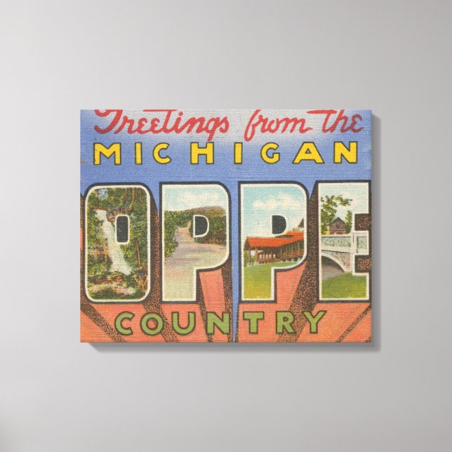 Toile Michigan (comté de Copper) - Scènes de grandes let (Recto)