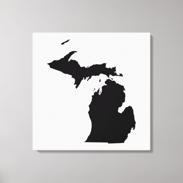 Toile Michigan en noir et blanc (Recto)