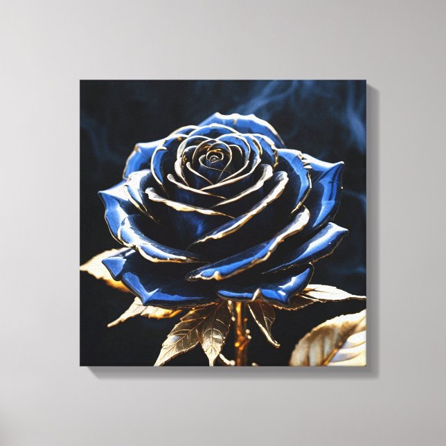 Toile Midnight Bloom Rose (Recto)
