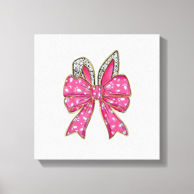 Toile Mignon Coquette de Pâques Arc Lapin Femmes G (Recto)