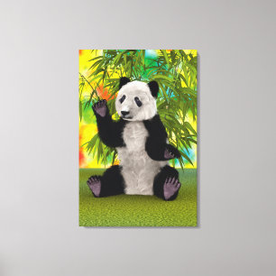 Toile Mignon Ours Panda Kawaii Amoureux des Animaux Cade