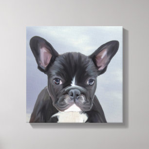 Toile Mignonne French Bulldog Eau Couleur Art Peinture