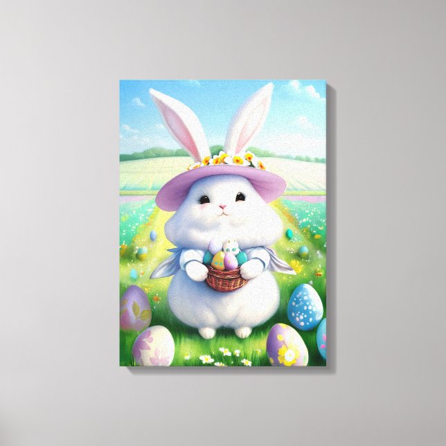Toile Mignonne lapin de Pâques 01 (Recto)