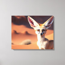 Mignonne renard de Fennec dans le désert