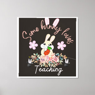 Toile Mignonne tasse d'enseignement aimé par un lapin