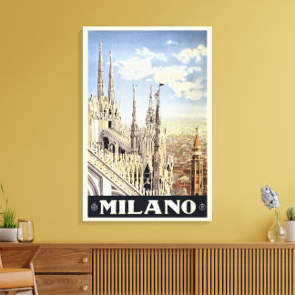 Toile Milano Italie Cathédrale Gothique Duomo Voyage Vin