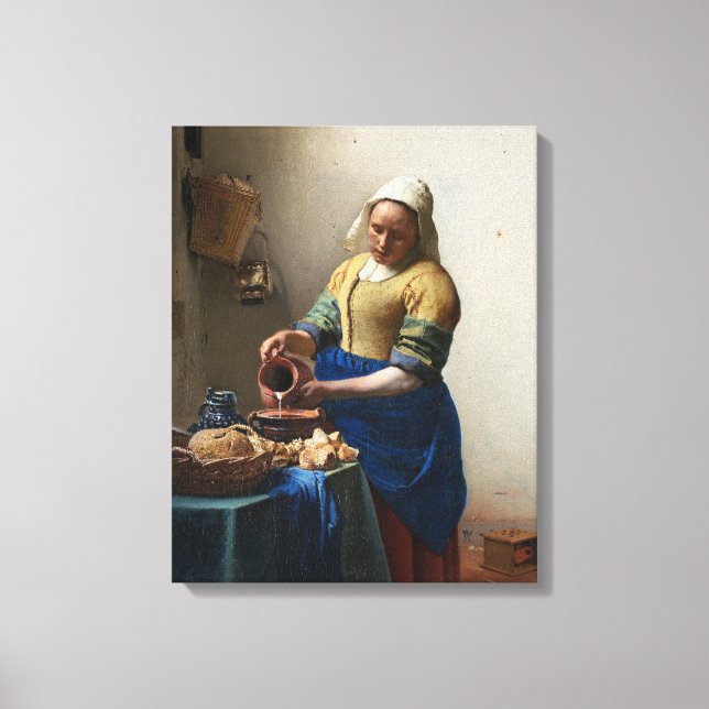 Toile Milkmaid par Johannes Vermeer (Recto)