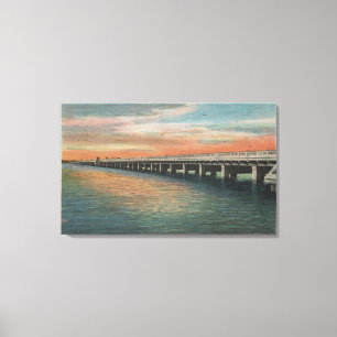 Toile Million de pont du dollar au-dessus de rivière de