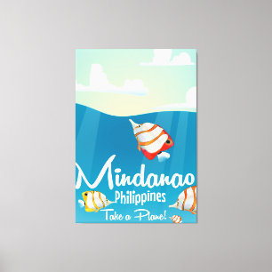 Toile Mindanao, affiche de voyage des philippines