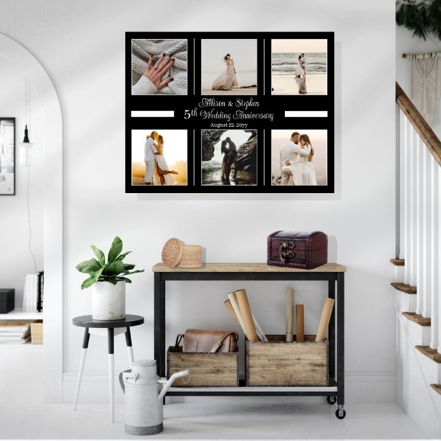 Toile Mini 6 photo 5e anniversaire Mariage (Créateur téléchargé)