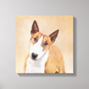 Toile Miniature Bull Terrier Peinture - Jolie Original D