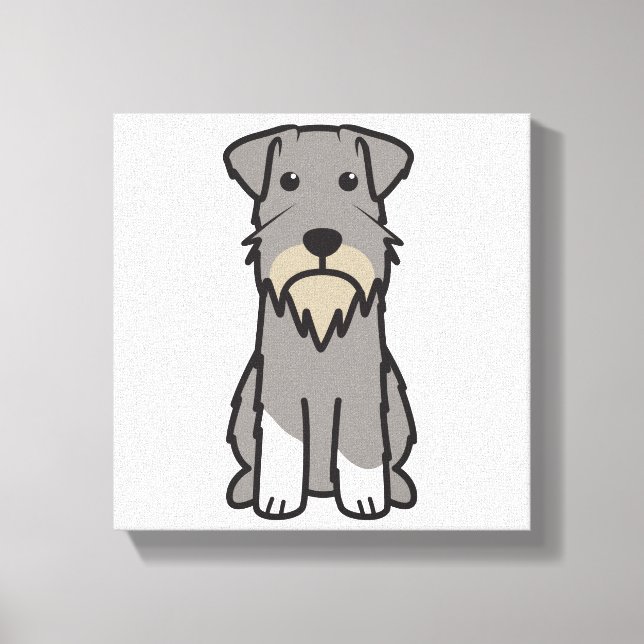 Toile Miniature Schnauzer Dog Cartoon (Recto)