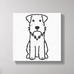 Toile Miniature Schnauzer Dog Cartoon
