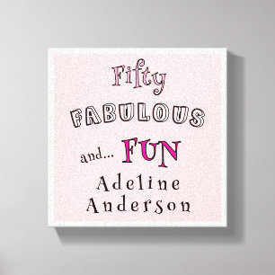 Toile Minimal Cinquante Fantastique Typographie 50 Anniv