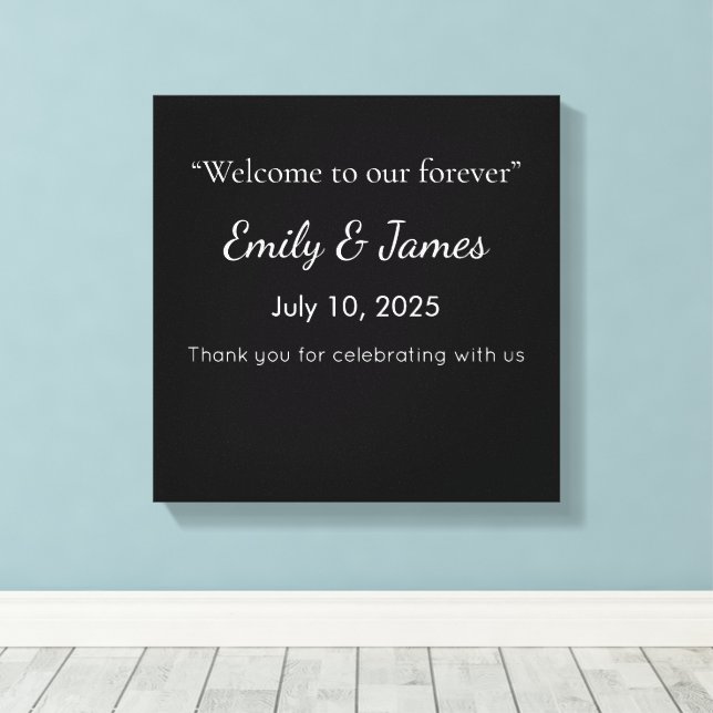 Toile Minimalist Black Cat Silhouette  (Insitu (Plancher de Bois))