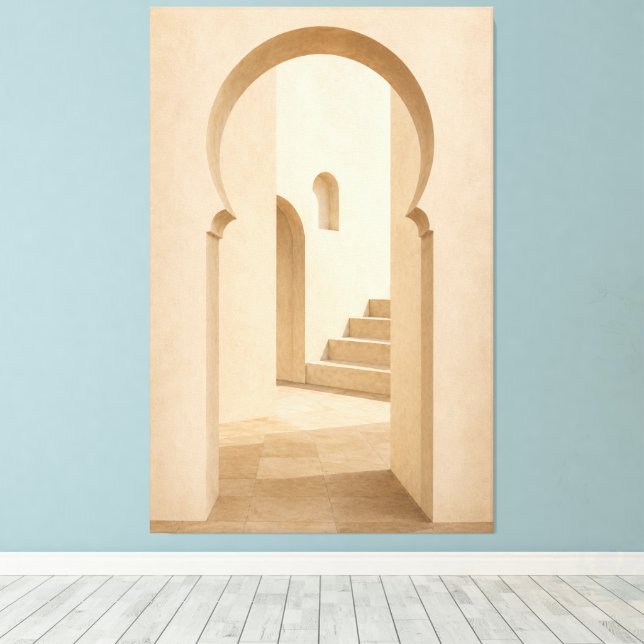 Toile Minimalist Moroccan Arch Canvas Print  (Insitu (Plancher de Bois))