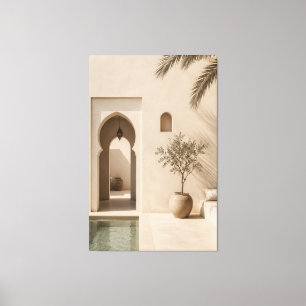 Toile Minimalist Moroccan Riad Canvas Print