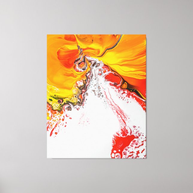 Toile Minimaliste Abstrait orange (Recto)