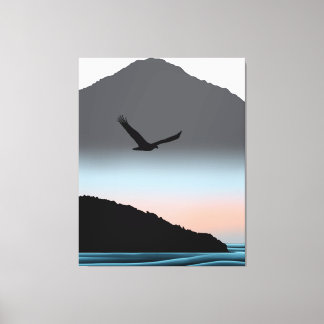 Toile Minimaliste Art du Mont Eagle Pacific Northwest Po