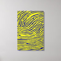 Minimaliste d'empreintes digitales jaunes