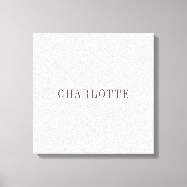 Toile Minimaliste Élégant Classique Nom Professionnel (Recto)