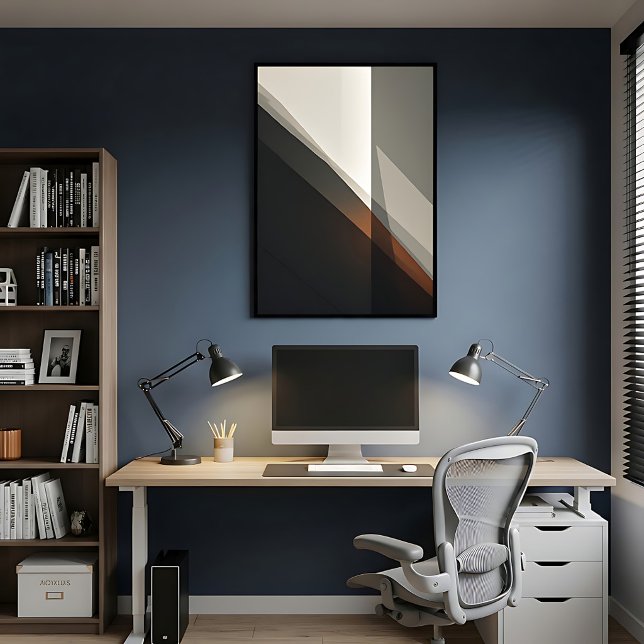 Toile Minimaliste Géométrique Abstraite Rouille (Créateur téléchargé)